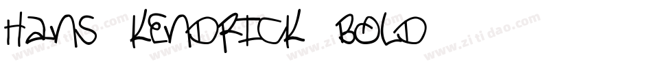 Hans Kendrick Bold字体转换